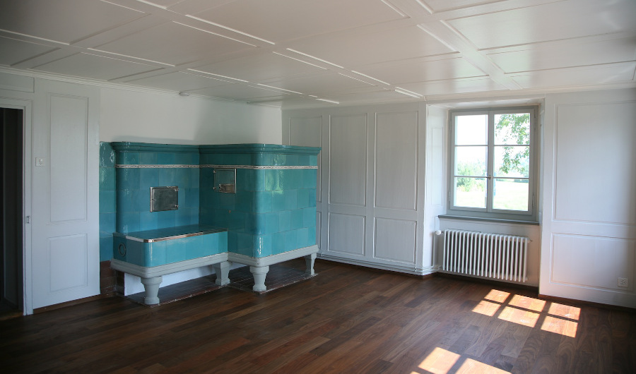 Stube mit Kachelofen, Umbau Fllanden